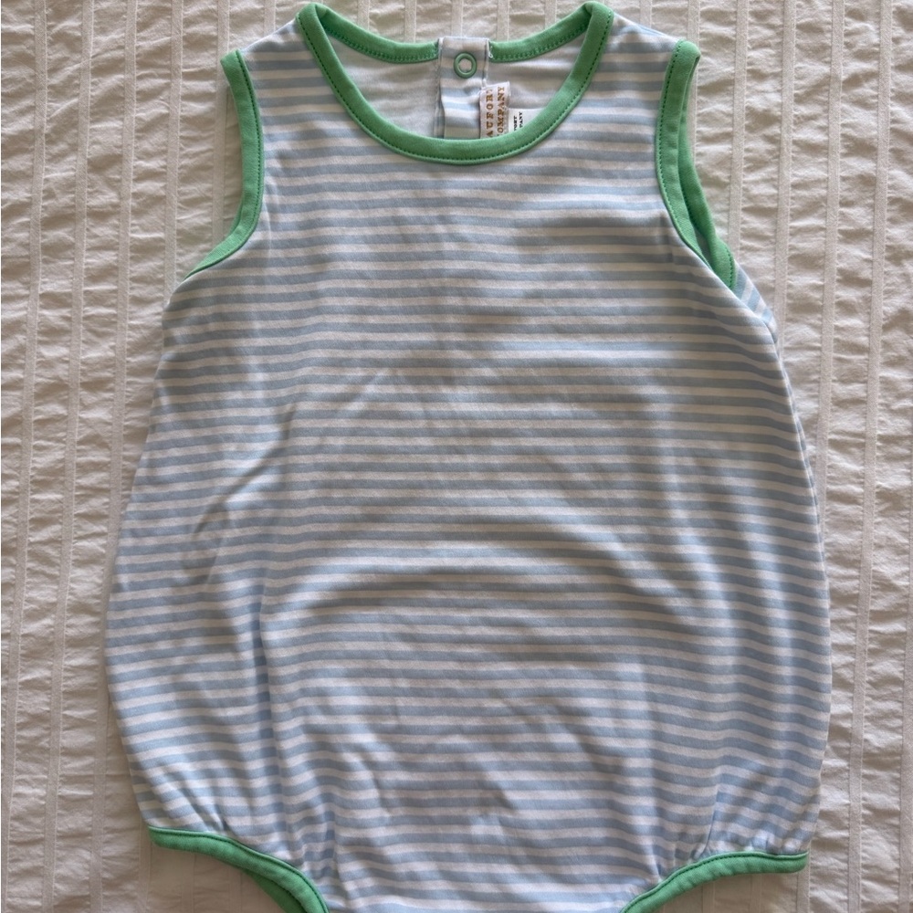 Striped Sleeveless Baby Onesie